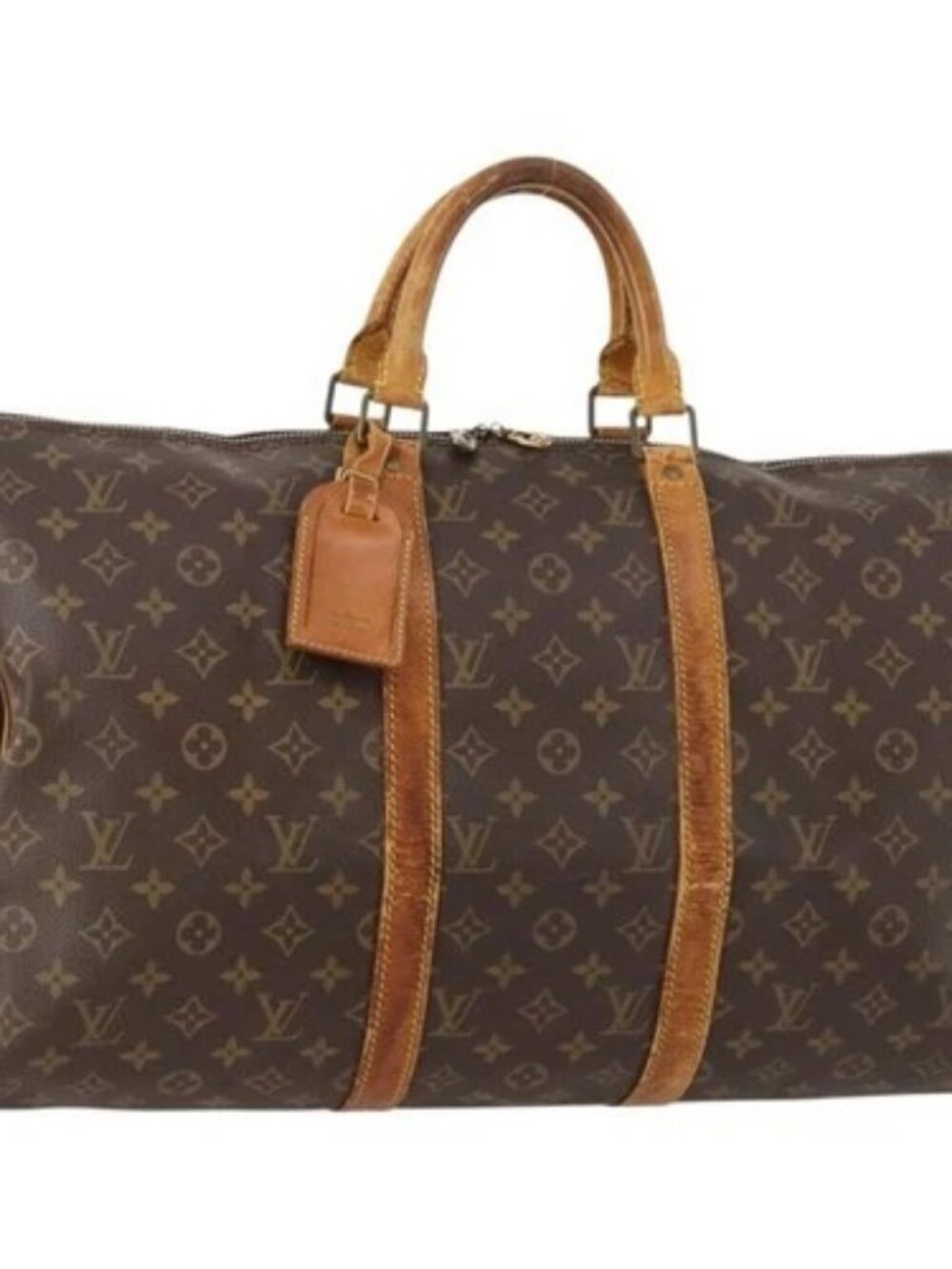 LOUIS VUITTON Monogram Keepall Bandouliere 50 Boston Bag M41416 LV Auth LNZ491